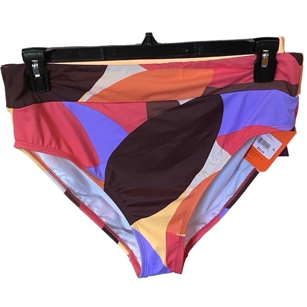 Freely Swim Bottoms Womens Size XL NWT  High Waisted Geometric Print